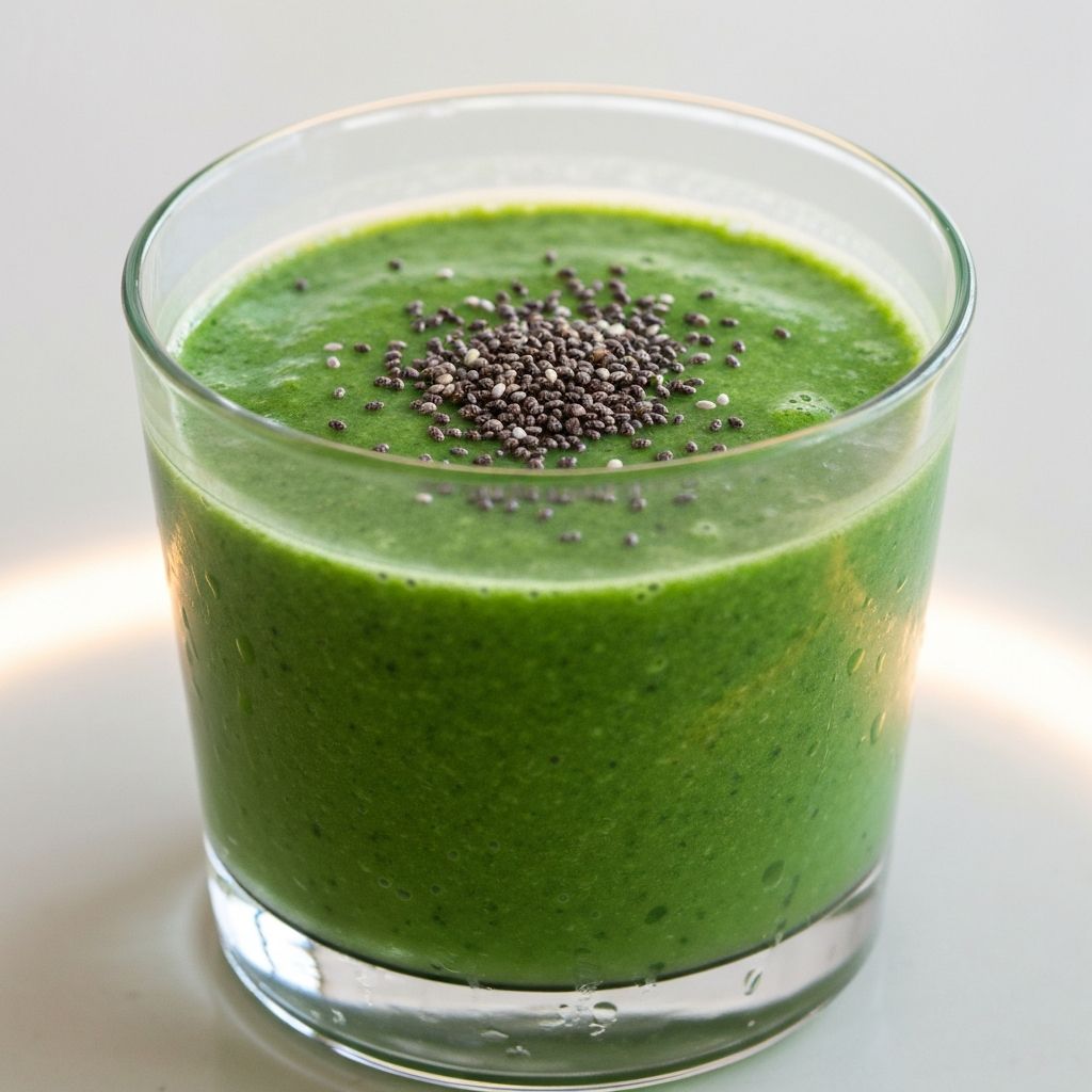 Batido Verde con Espinaca, Piña y Chía