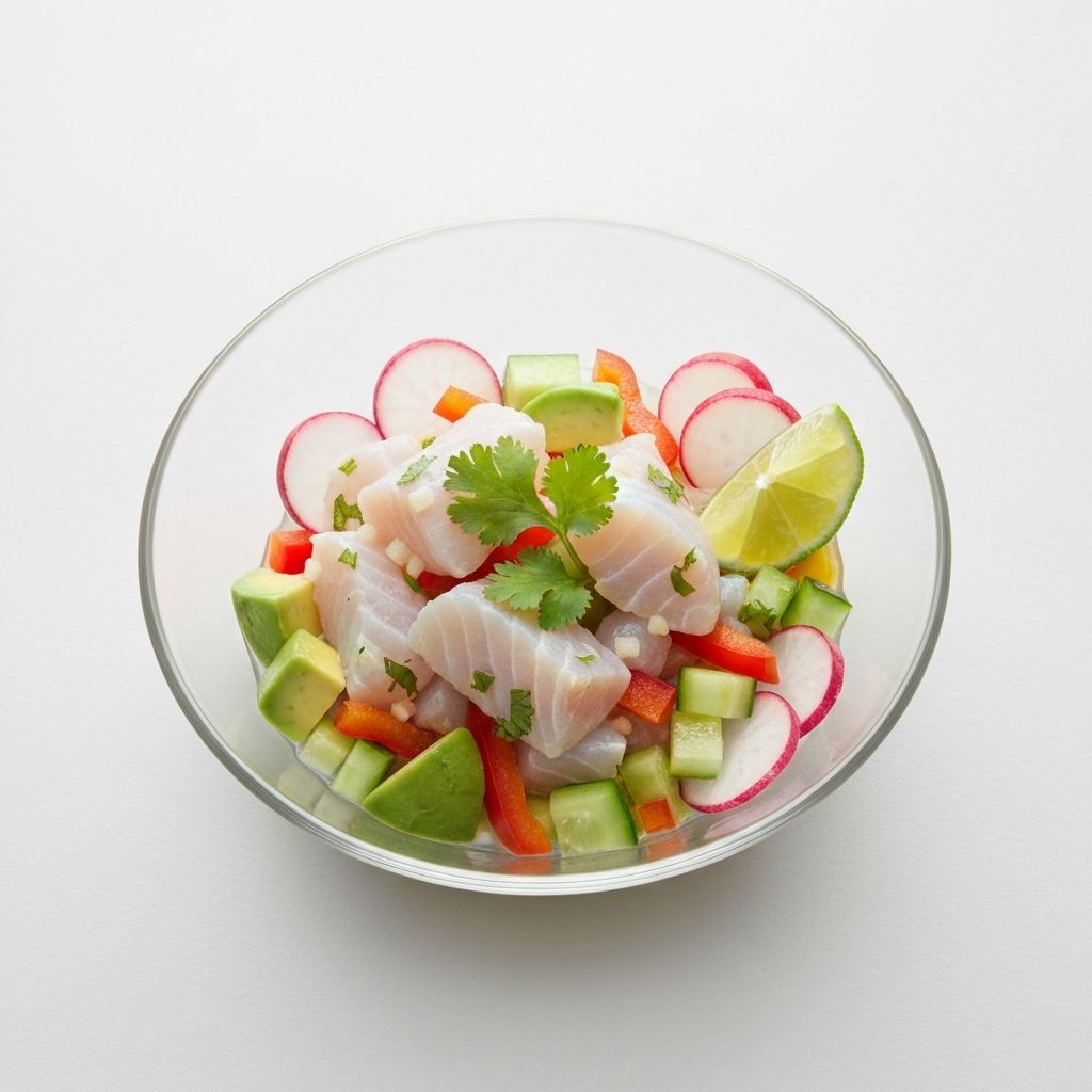 Ceviche Peruano para Diabéticos: Receta Controlada en Carbohidratos