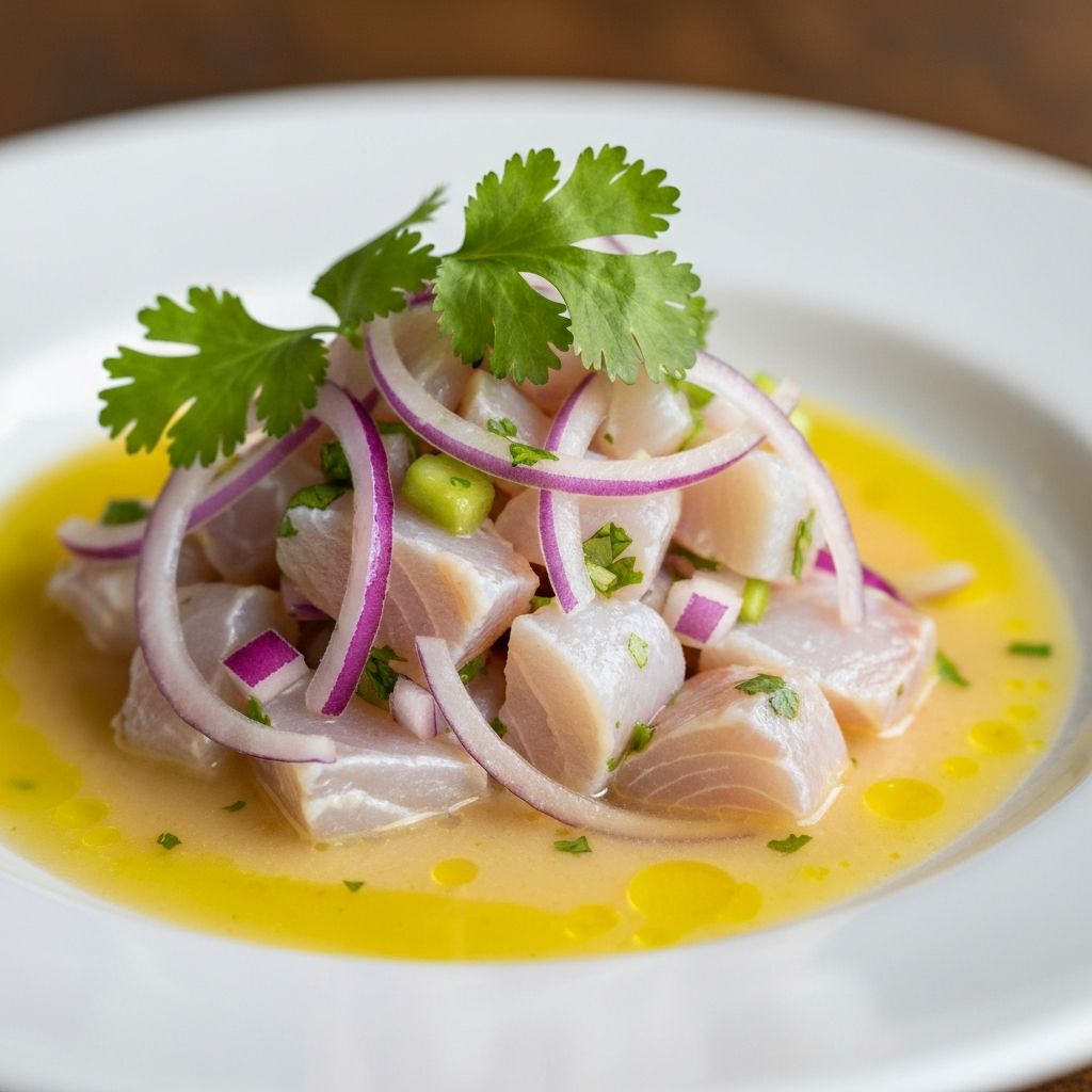 Ceviche Peruano Clásico de Pescado