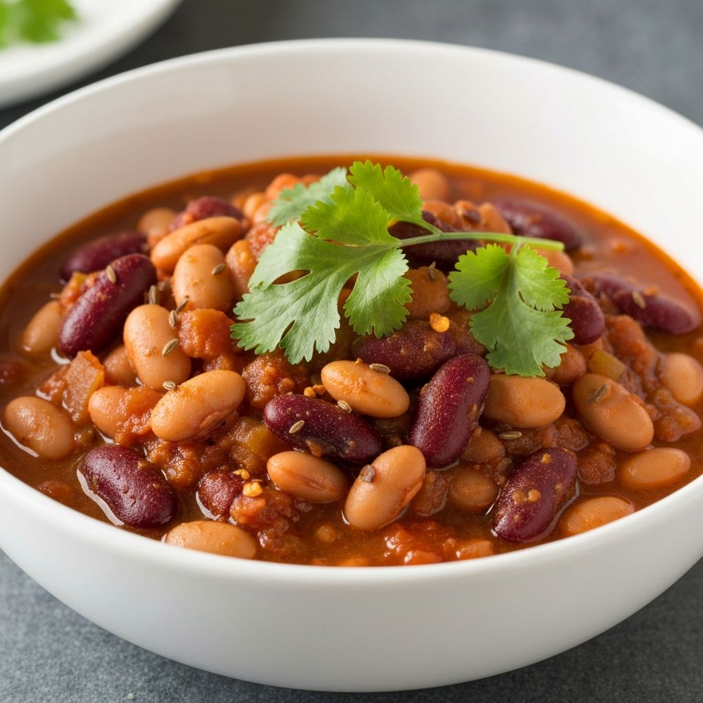 Chili Vegetariano con Frijoles y Especias