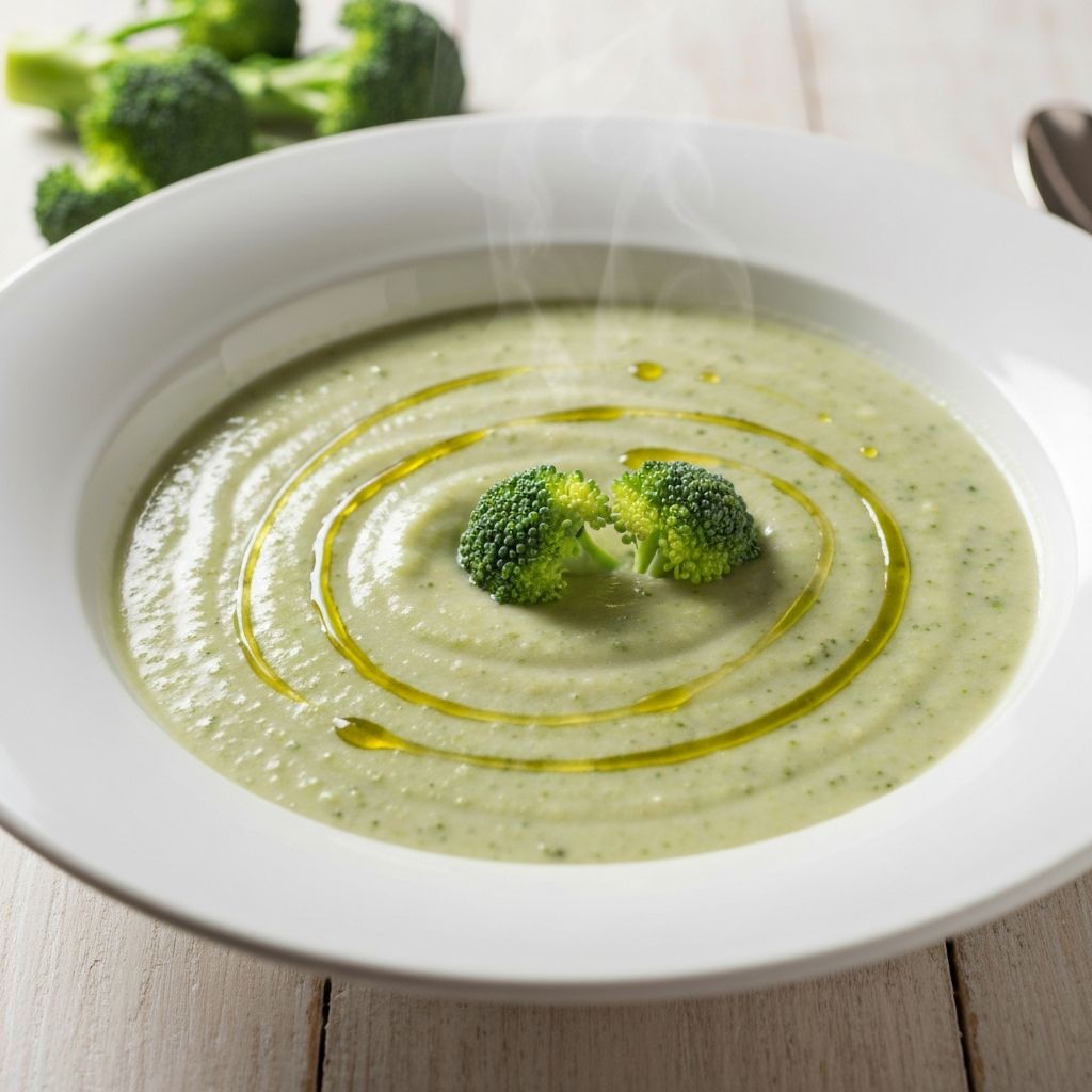 Crema de Brócoli con Leche de Almendras