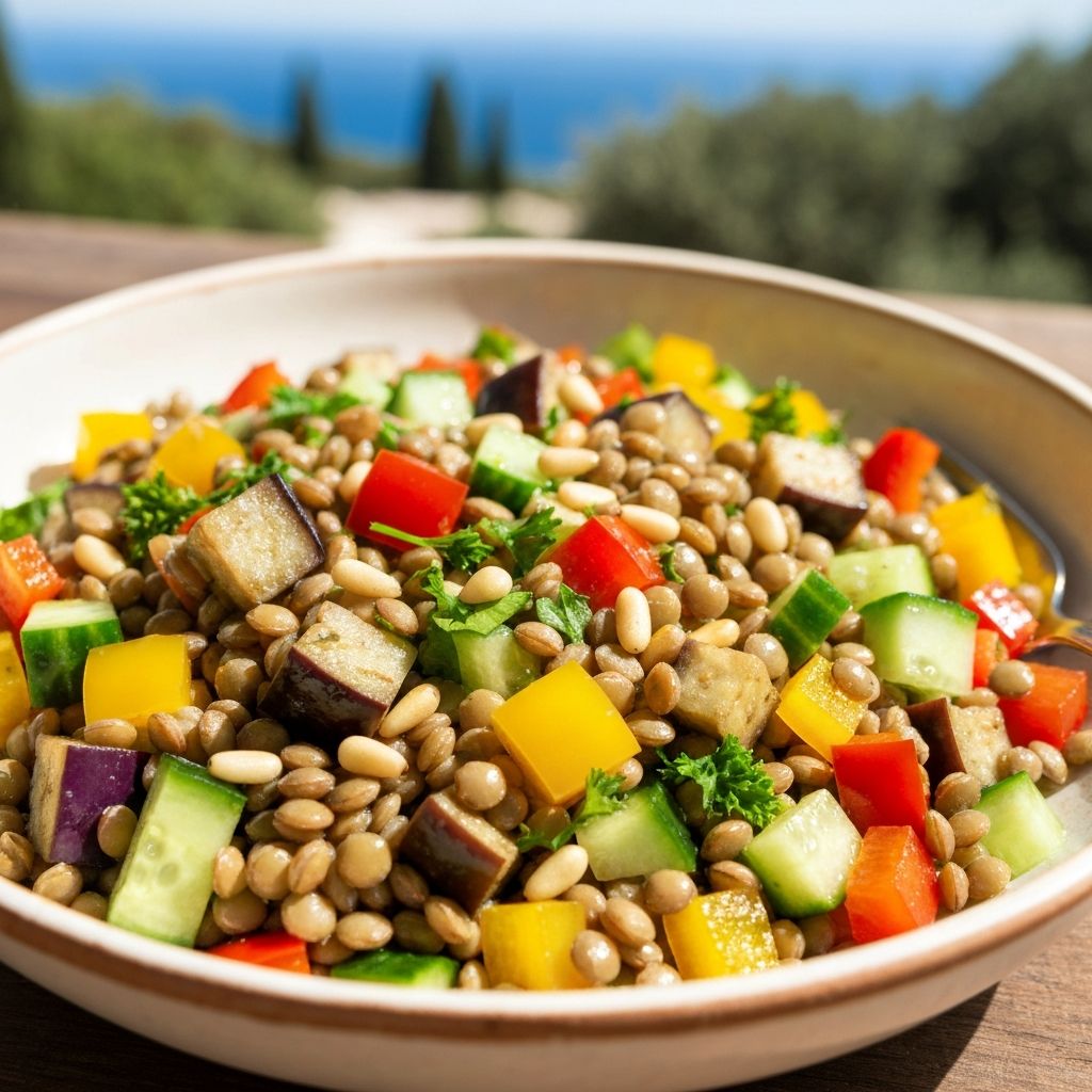 Ensalada de Lentejas Mediterránea