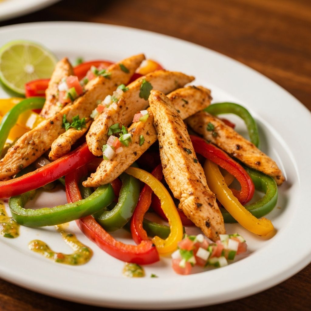 Fajitas de Pollo con Pimientos