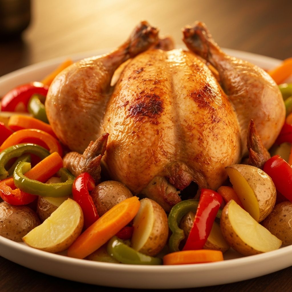 Pollo al Horno con Verduras Asadas