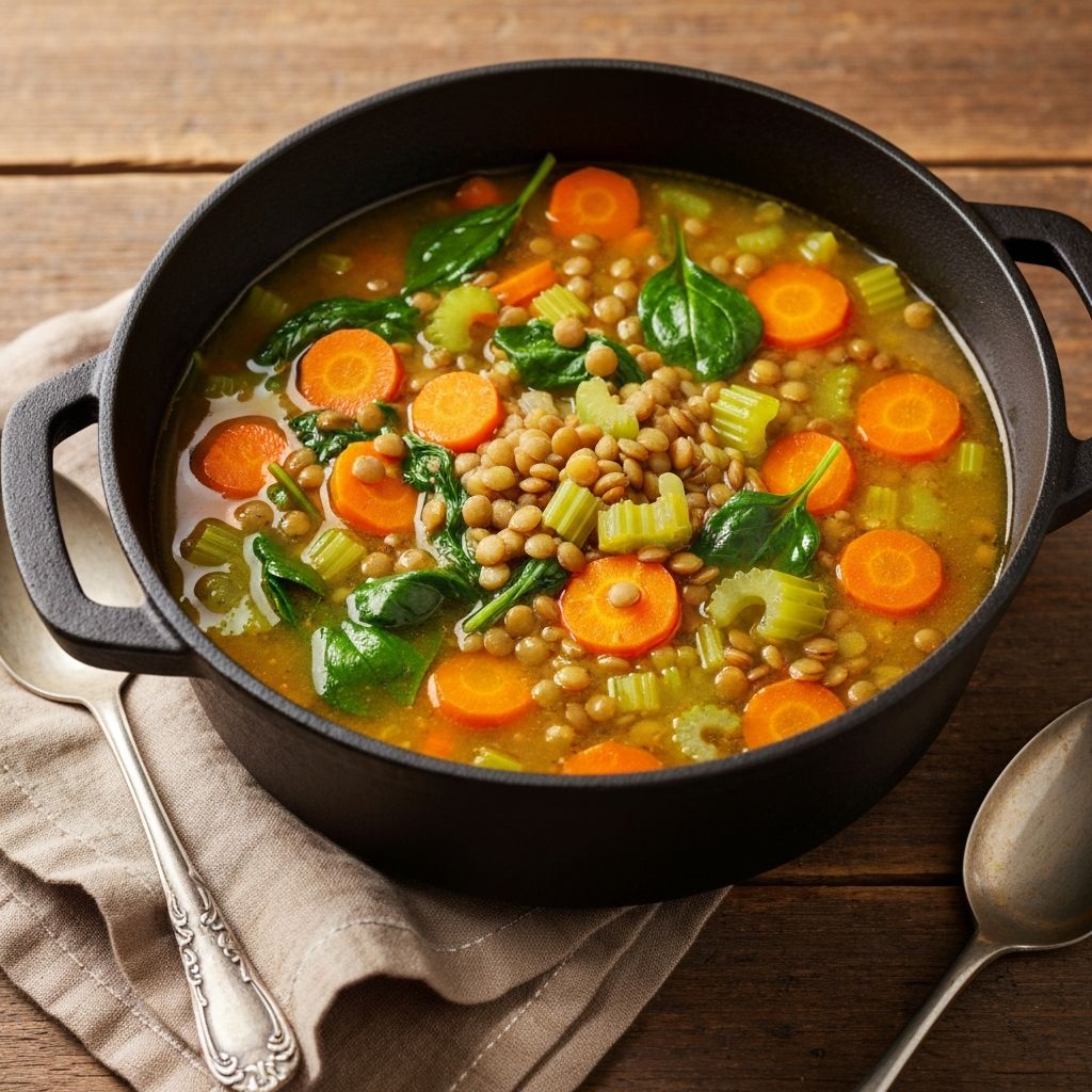 Sopa de Verduras y Lentejas