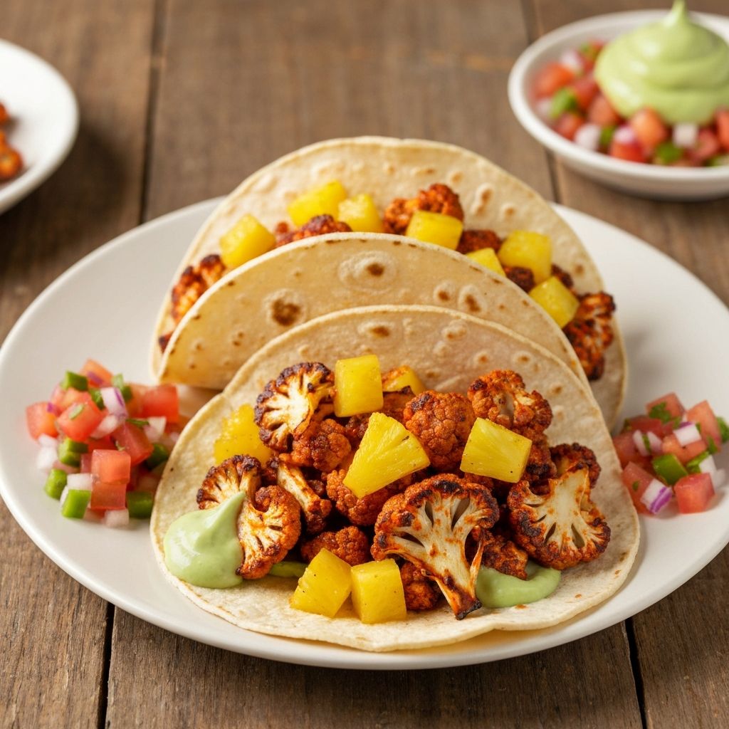 Tacos de Coliflor al Pastor Veganos