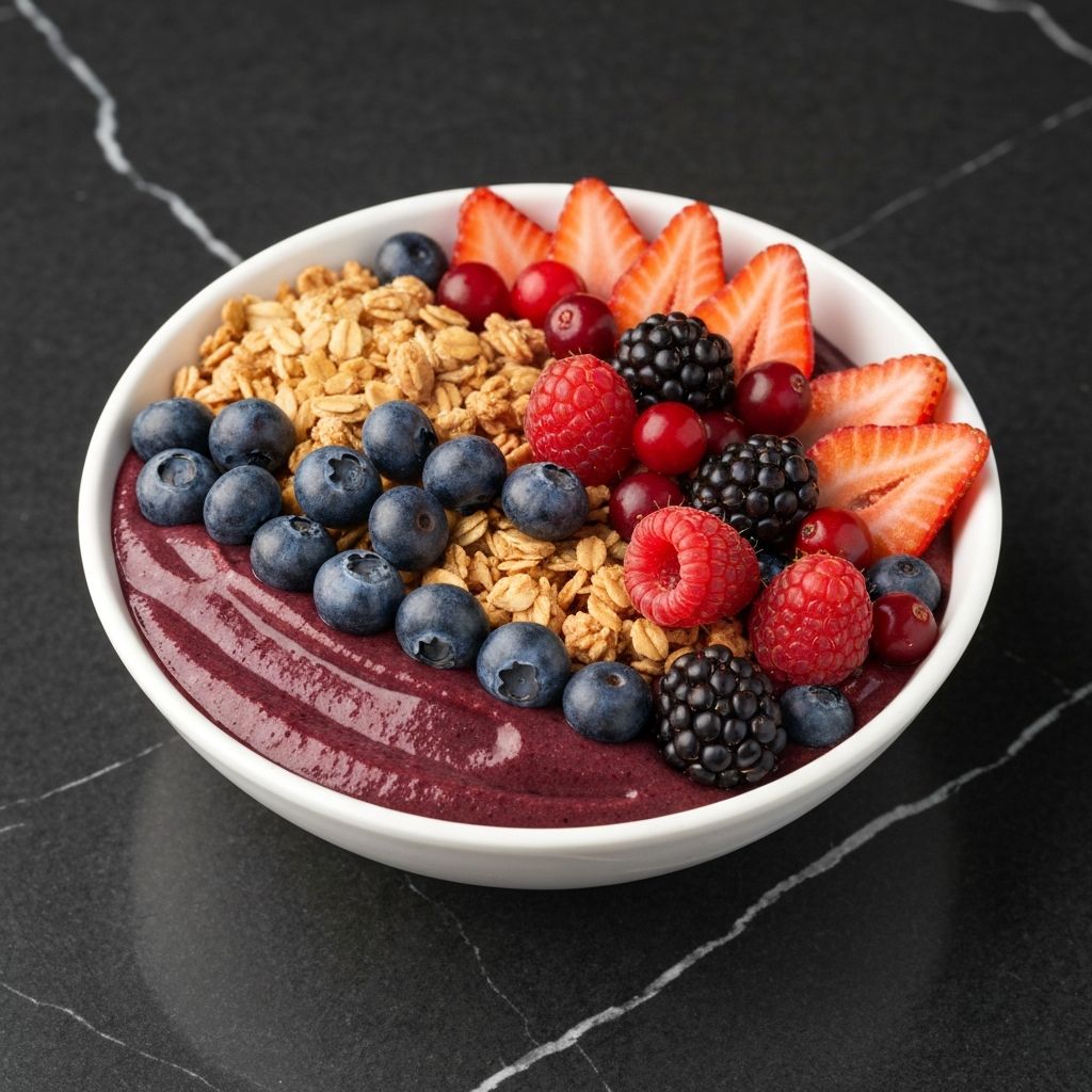 Tazón de Açaí con Granola y Frutos del Bosque