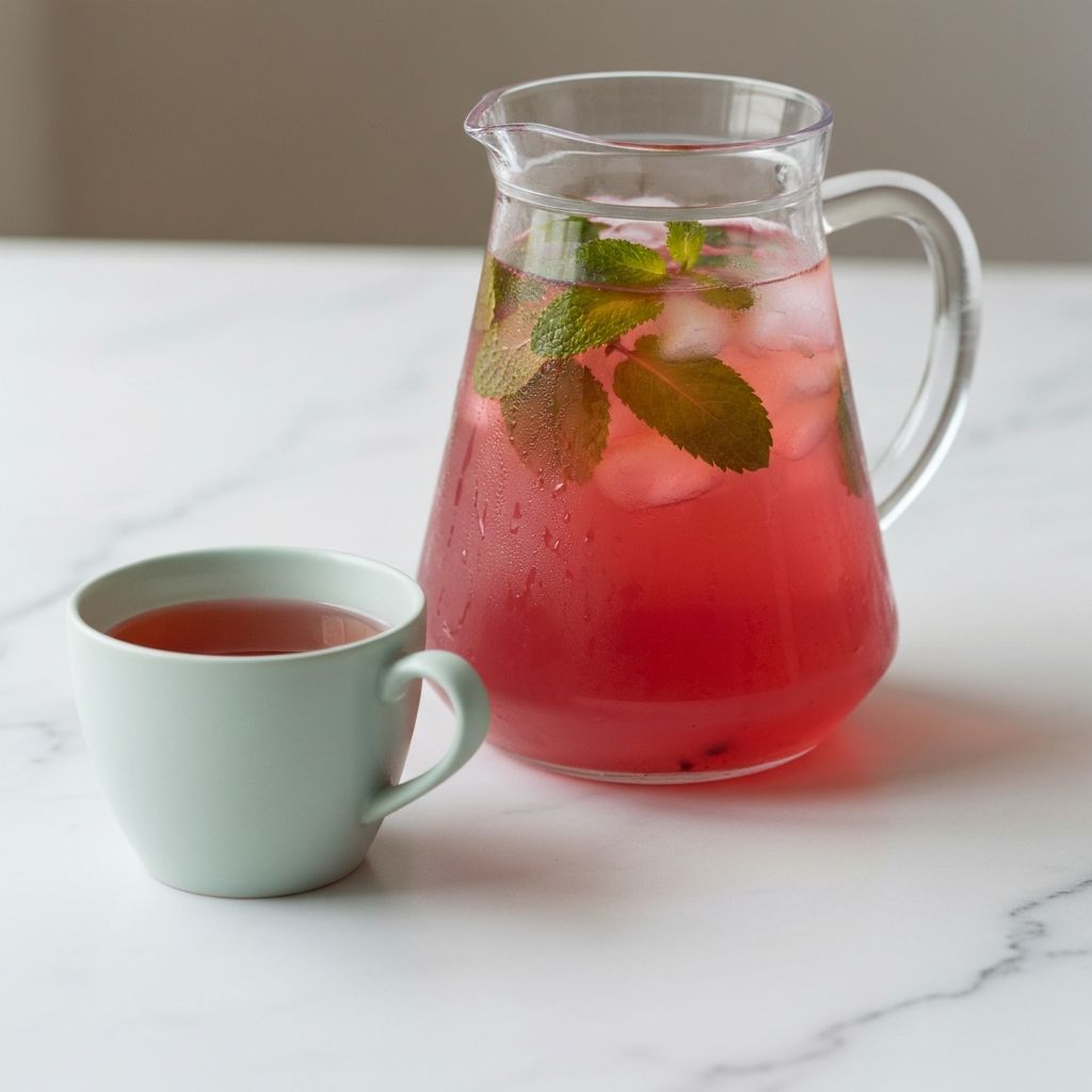 Té Frío de Hibisco con Menta