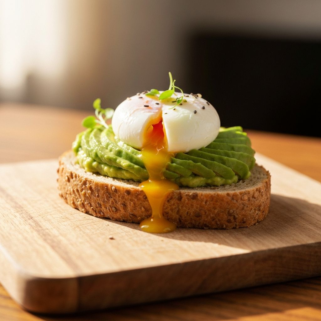 Tostadas de Aguacate con Huevo Poché