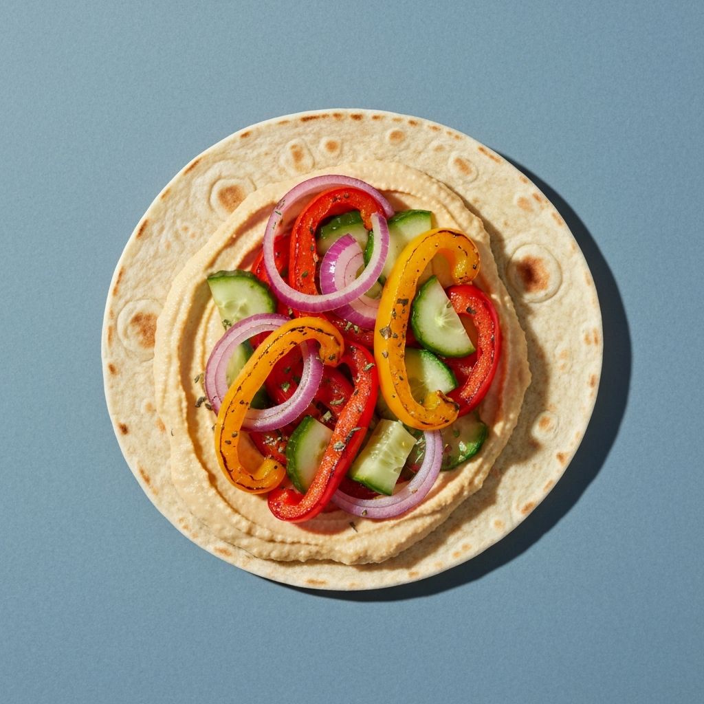 Wrap Mediterráneo con Hummus